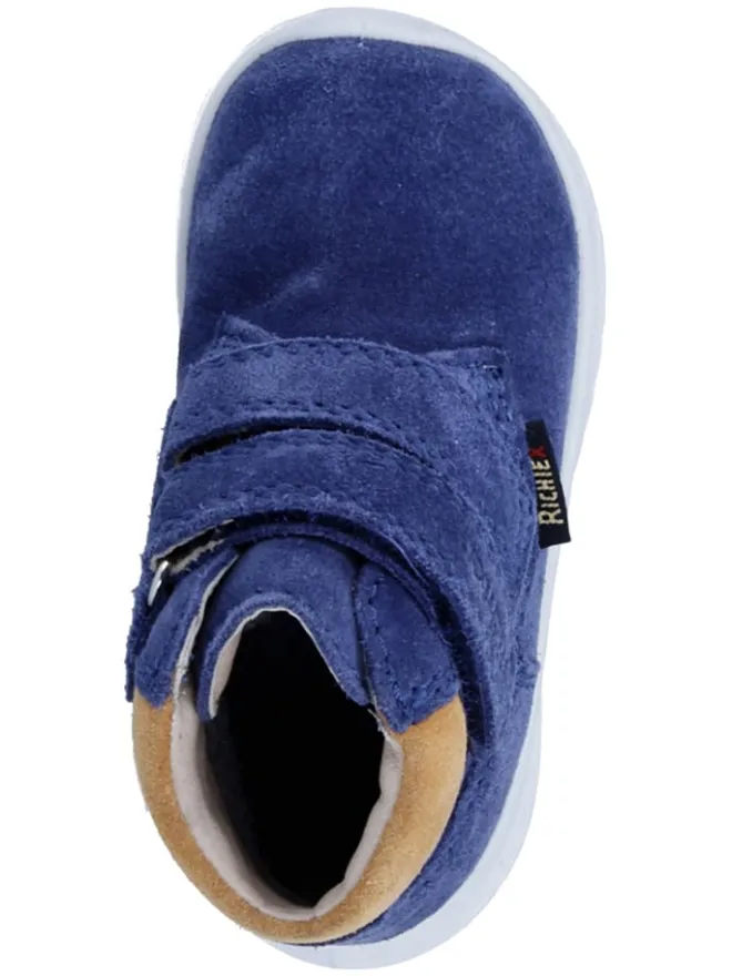 Richter Shoes Sneakers^Leder-Sneakers "Timmy" in Blau/ Beige