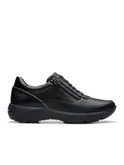 Leder-Sneakers "Tivoli Zip" in Schwarz>Clarks New