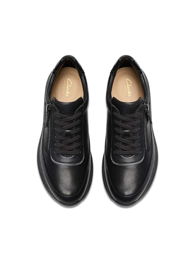 Leder-Sneakers "Tivoli Zip" in Schwarz>Clarks New