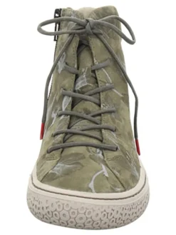 Think! Schnürschuhe^Leder-Sneakers "Tjub" in Khaki