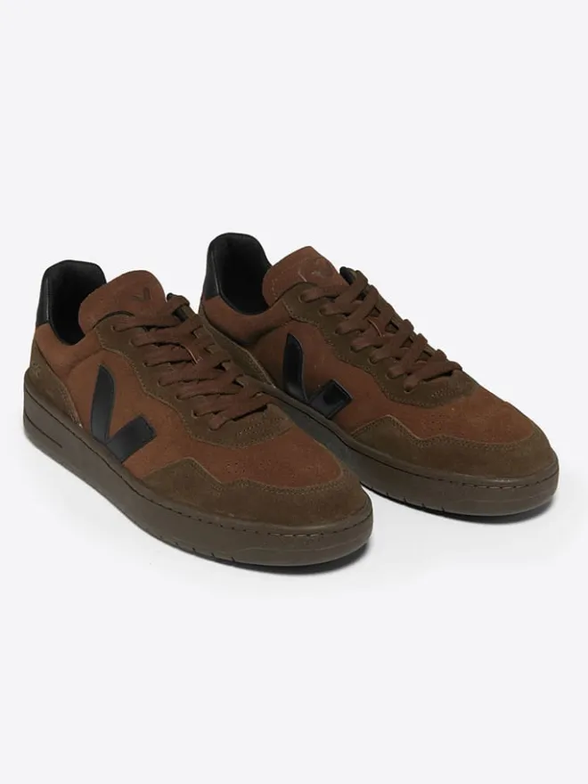 Leder-Sneakers "V 90" in Braun/ Schwarz>Veja Online