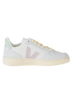Veja Sneakers^Leder-Sneakers "V 10" in Türkis/ Rosa/ Grün