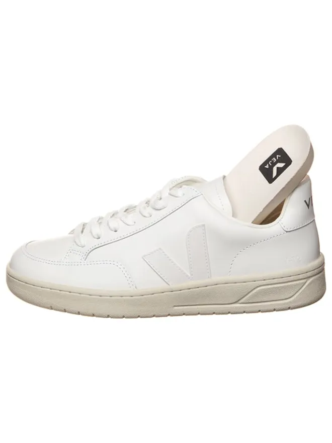Leder-Sneakers "V 12" in Weiß>Veja Online
