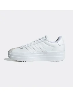 Leder-Sneakers "VL Court Bold" in Weiß/ Beige>adidas Online