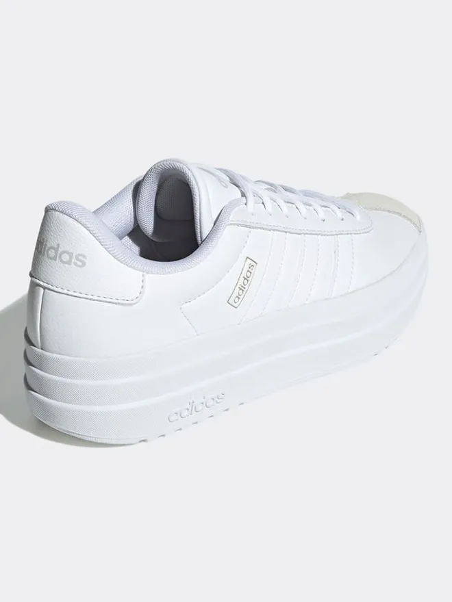 Leder-Sneakers "VL Court Bold" in Weiß/ Beige>adidas Online