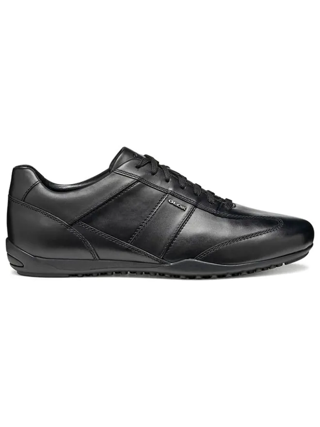 Geox Sneakers^Leder-Sneakers "Wells" in Schwarz