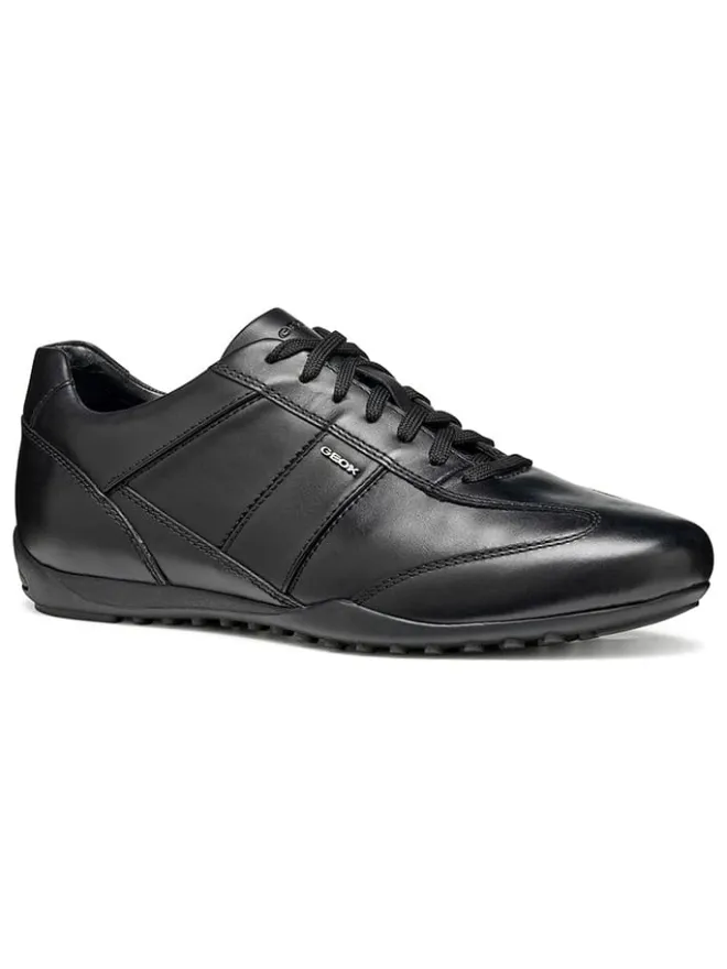 Geox Sneakers^Leder-Sneakers "Wells" in Schwarz