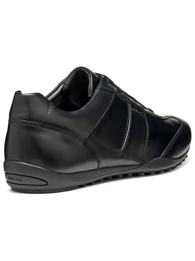 Geox Sneakers^Leder-Sneakers "Wells" in Schwarz