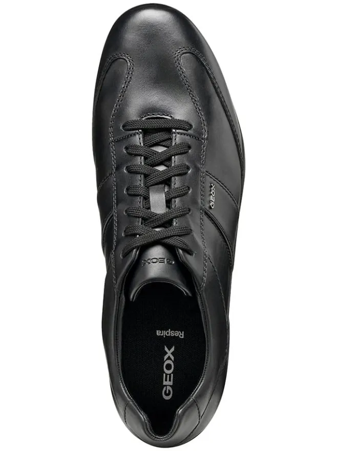 Geox Sneakers^Leder-Sneakers "Wells" in Schwarz