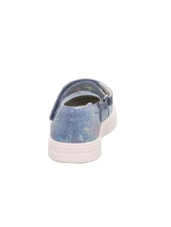 Leder-Spangeballerinas in Hellblau><noscript><img width=