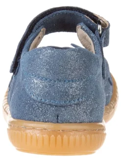 Leder-Spangenballerinas in Dunkelblau><noscript><img width=