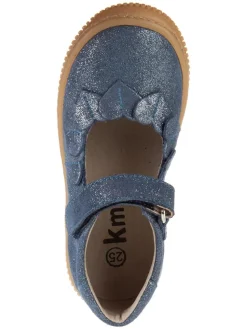 Leder-Spangenballerinas in Dunkelblau><noscript><img width=
