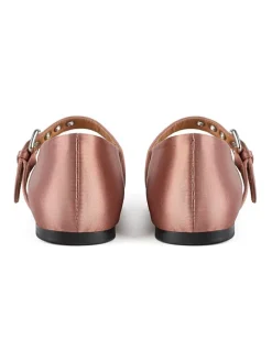 Leder-Spangenballerinas in Pink><noscript><img width=