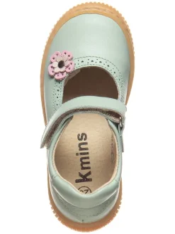 Leder-Spangenballerinas in Türkis><noscript><img width=