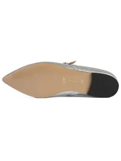 loft37 Ballerinas^Leder-Spangenballerinas in Silber