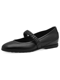 Leder-Spangenballerinas in Schwarz><noscript><img width=