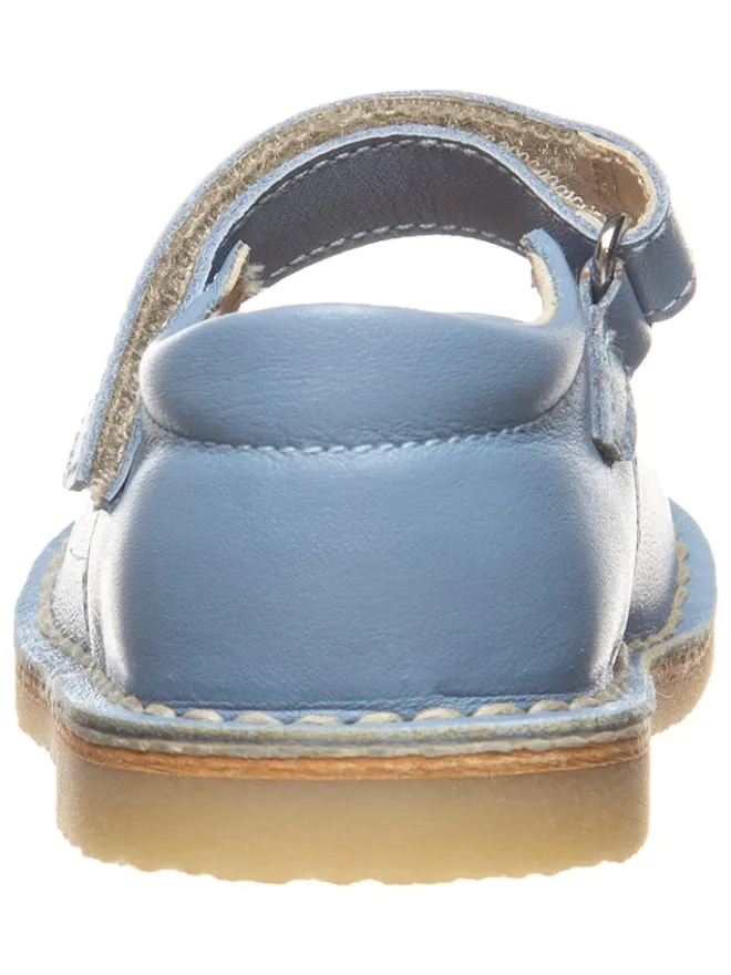 Leder-Spangenballerinas in Hellblau>kmins New