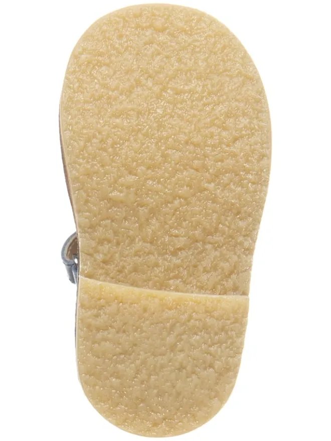 Leder-Spangenballerinas in Hellblau>kmins New
