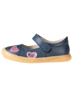 kmins Ballerinas^Leder-Spangenballerinas in Dunkelblau