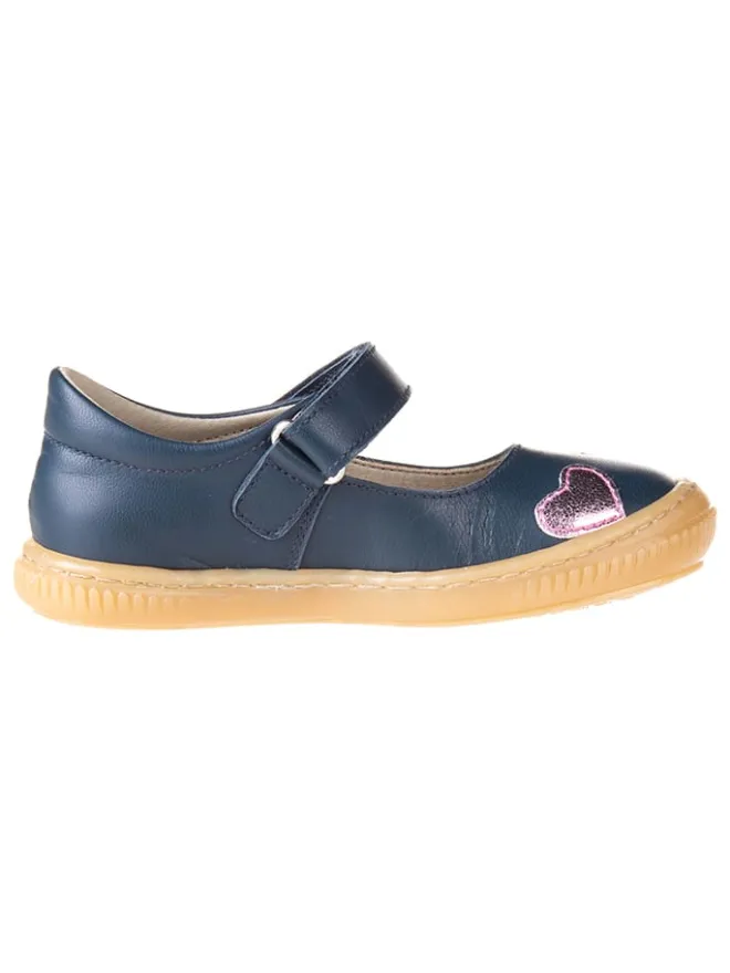 kmins Ballerinas^Leder-Spangenballerinas in Dunkelblau