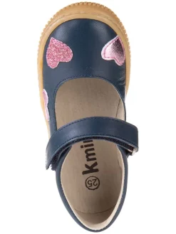 kmins Ballerinas^Leder-Spangenballerinas in Dunkelblau