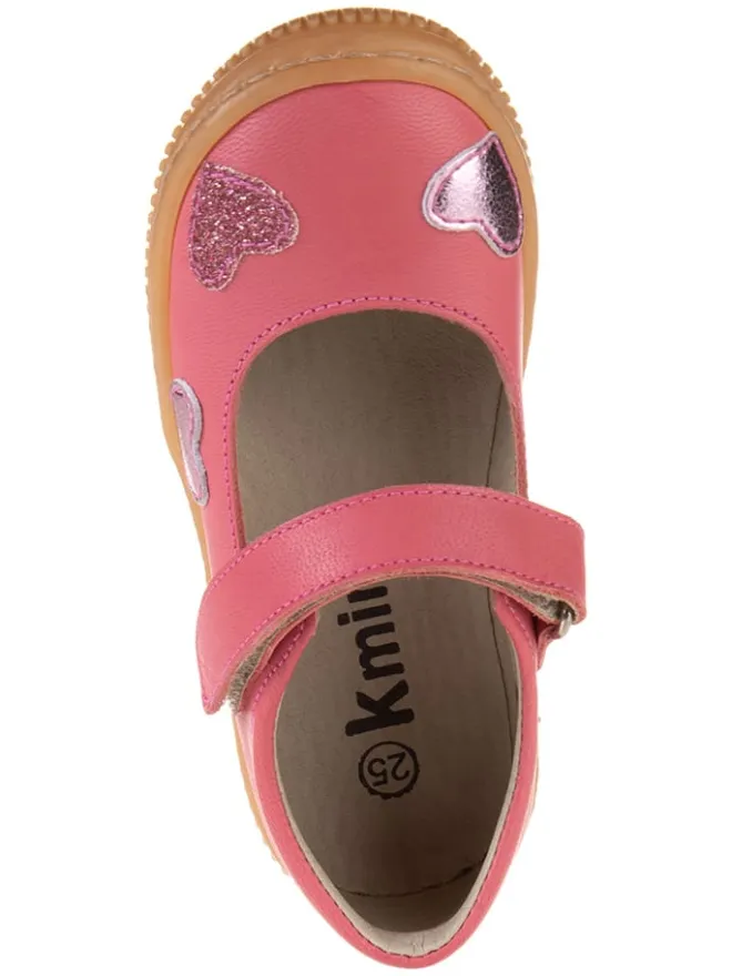 Leder-Spangenballerinas in Rosa>kmins Sale