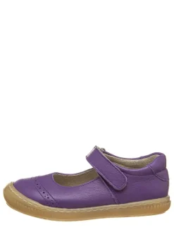 Leder-Spangenballerinas in Lila>kmins