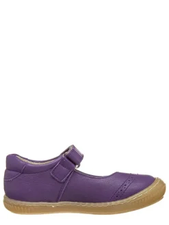 Leder-Spangenballerinas in Lila>kmins