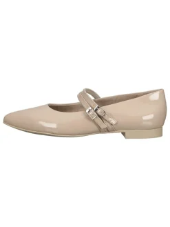 Paul Green Ballerinas^Leder-Spangenballerinas in Beige