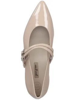 Paul Green Ballerinas^Leder-Spangenballerinas in Beige