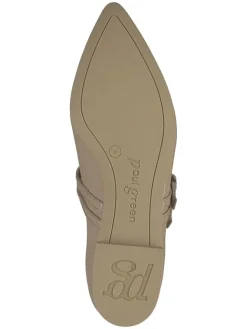 Paul Green Ballerinas^Leder-Spangenballerinas in Beige