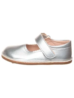 lamino Halbschuhe|Ballerinas^Leder-Spangenballerinas in Silber