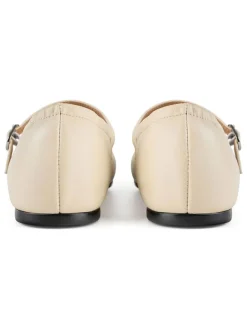 Leder-Spangenballerinas in Beige><noscript><img width=