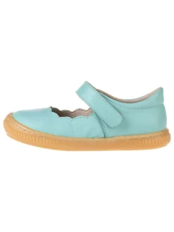 kmins Ballerinas^Leder-Spangenballerinas in Türkis