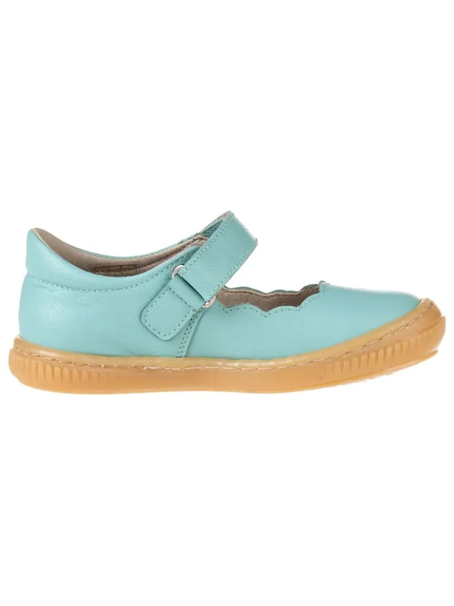 kmins Ballerinas^Leder-Spangenballerinas in Türkis