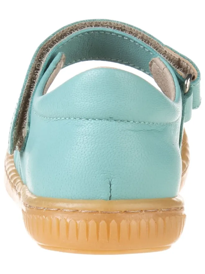 kmins Ballerinas^Leder-Spangenballerinas in Türkis