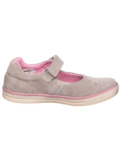 lamino Ballerinas^Leder-Spangenballerinas in Grau/ Rosa