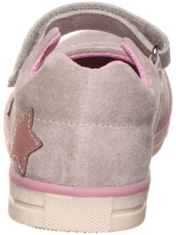 lamino Ballerinas^Leder-Spangenballerinas in Grau/ Rosa