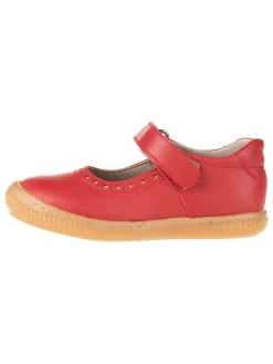 Leder-Spangenballerinas in Rot>kmins New