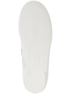 Leder-Spangenballerinas in Weiß><noscript><img width=