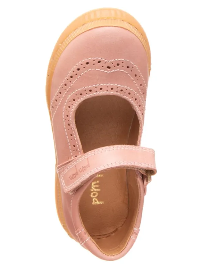 POM POM Ballerinas^Leder-Spangenballerinas in Rosa