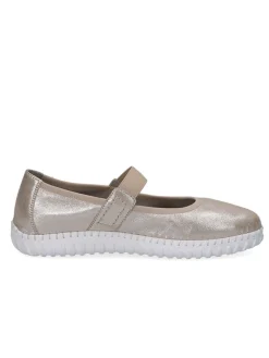 Leder-Spangenballerinas "Sylvia" in Gold>Caprice Hot