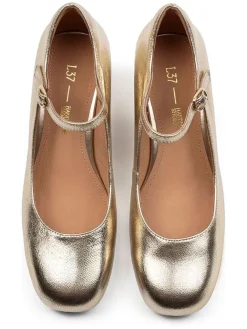 loft37 Pumps^Leder-Spangenpumps in Gold