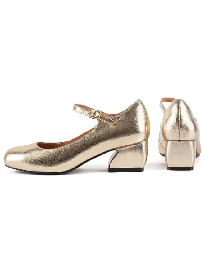 loft37 Pumps^Leder-Spangenpumps in Gold