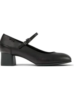 Leder-Spangenpumps in Schwarz><noscript><img width=