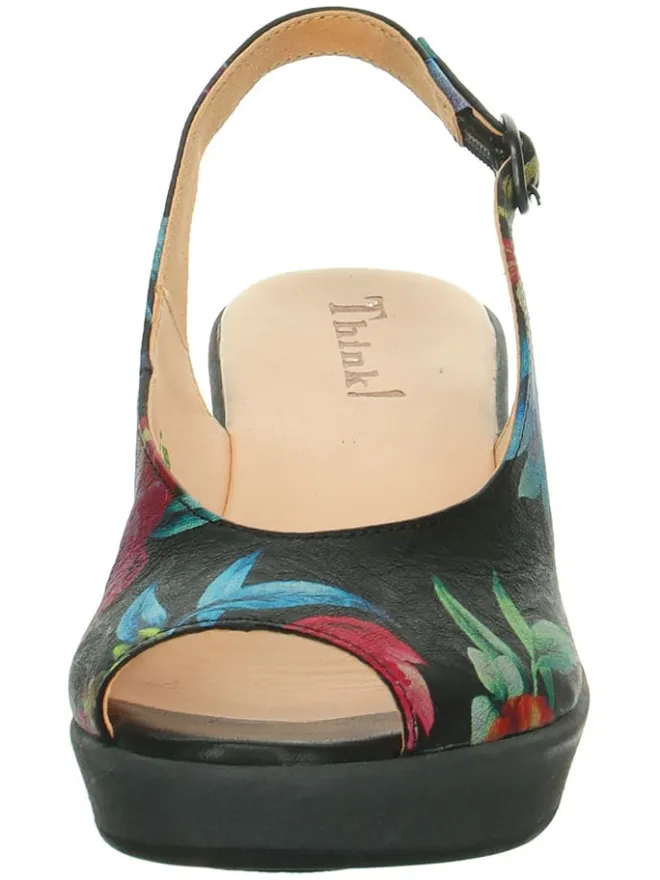 Leder-Spangenpumps in Schwarz>Think! Hot