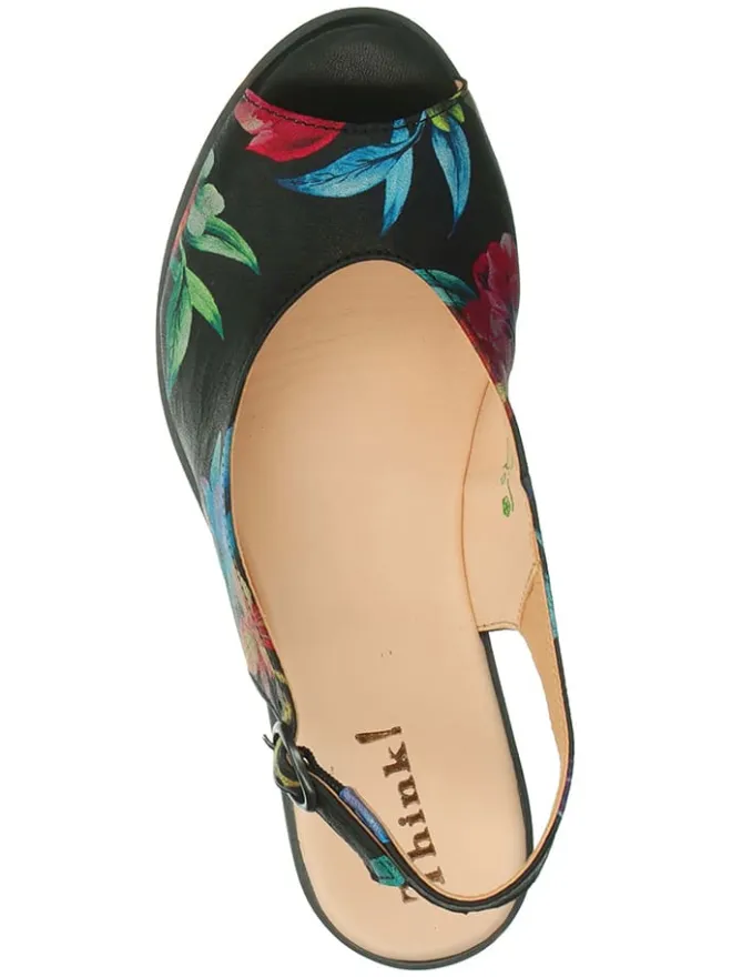 Leder-Spangenpumps in Schwarz>Think! Hot