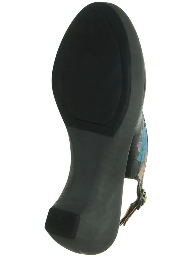 Leder-Spangenpumps in Schwarz>Think! Hot
