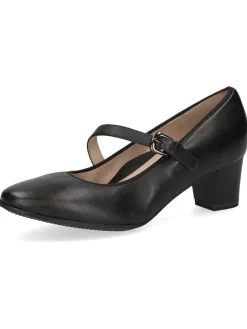 Caprice Pumps^Leder-Spangenpumps in Schwarz