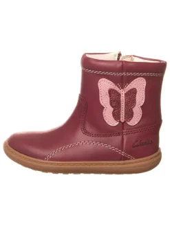 Clarks Stiefel & Boots^Leder-Stiefel "Flash Midi" in Bordeaux